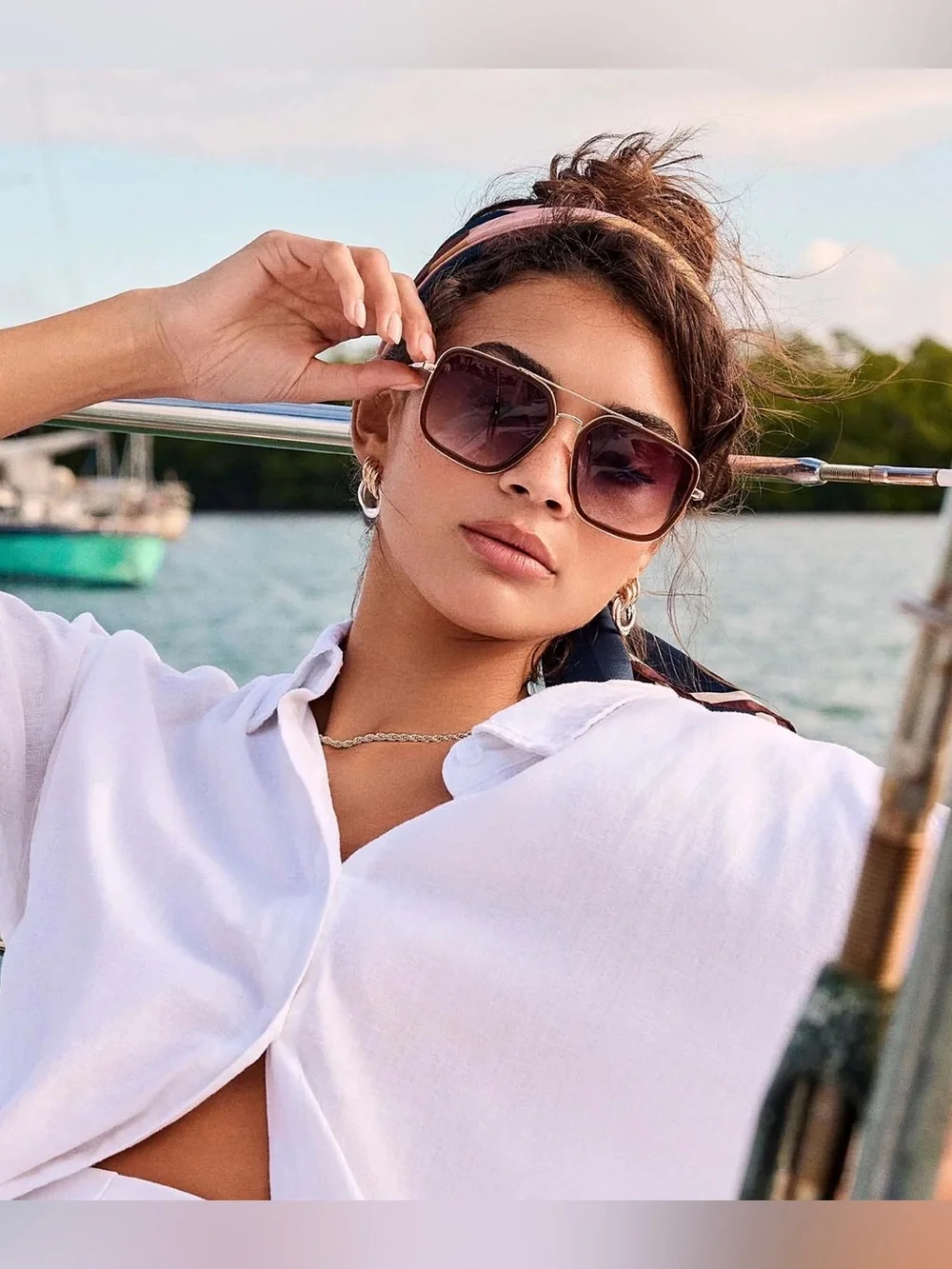 ✨ NEW/ DIFF Charitable Eyewear SUNGLASSES-Jordan : Avatar Style / Whiskey Gold